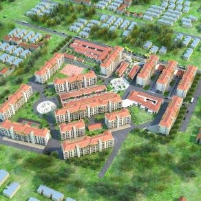 现代小区鸟瞰规划3D模型下载